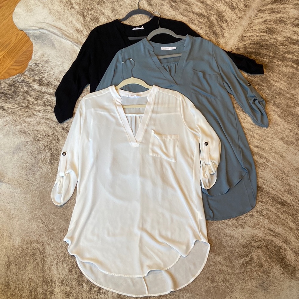 Lush tunic length shirts
